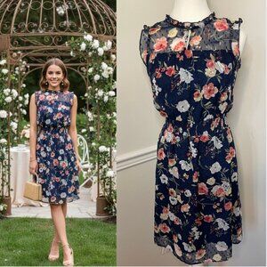 Reitmans Floral Defined Waist Sleeveless Dress XXS